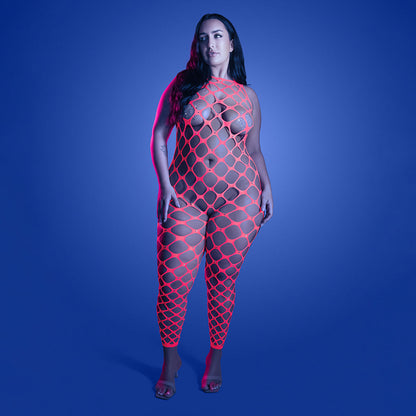 FANTASY LINGERIE - GLOW WANT IT ALL BODYSTOCKING REVERSÍVEL & COLARES DE MAMILOS COM STRASS TAMANHO QUEEN