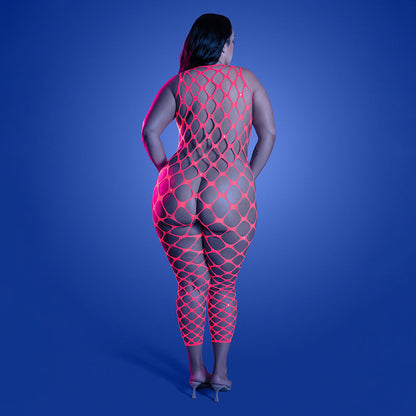FANTASY LINGERIE - GLOW WANT IT ALL BODYSTOCKING REVERSÍVEL & COLARES DE MAMILOS COM STRASS TAMANHO QUEEN