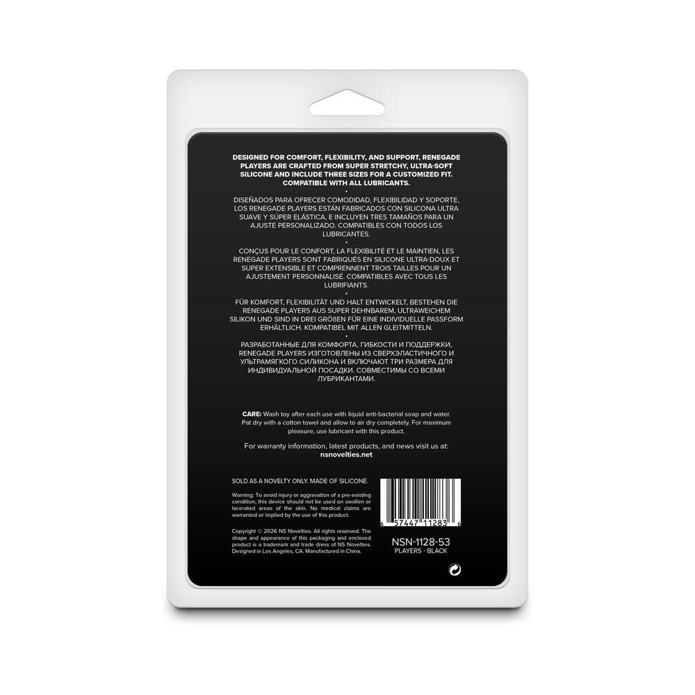 NS NOVELTIES - RENEGADE PLAYERS BLACK