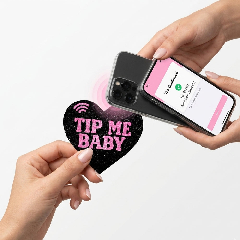 NEVA NUDE - WORTH THE TAP HOT PINK HEART SMART NFC PASTIES