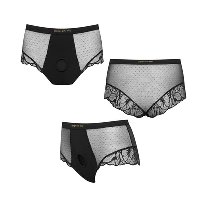 LOVELY PLANET - LINGERIE COM ARNÊS STRAP-ON-ME DIVINE XS PRETO