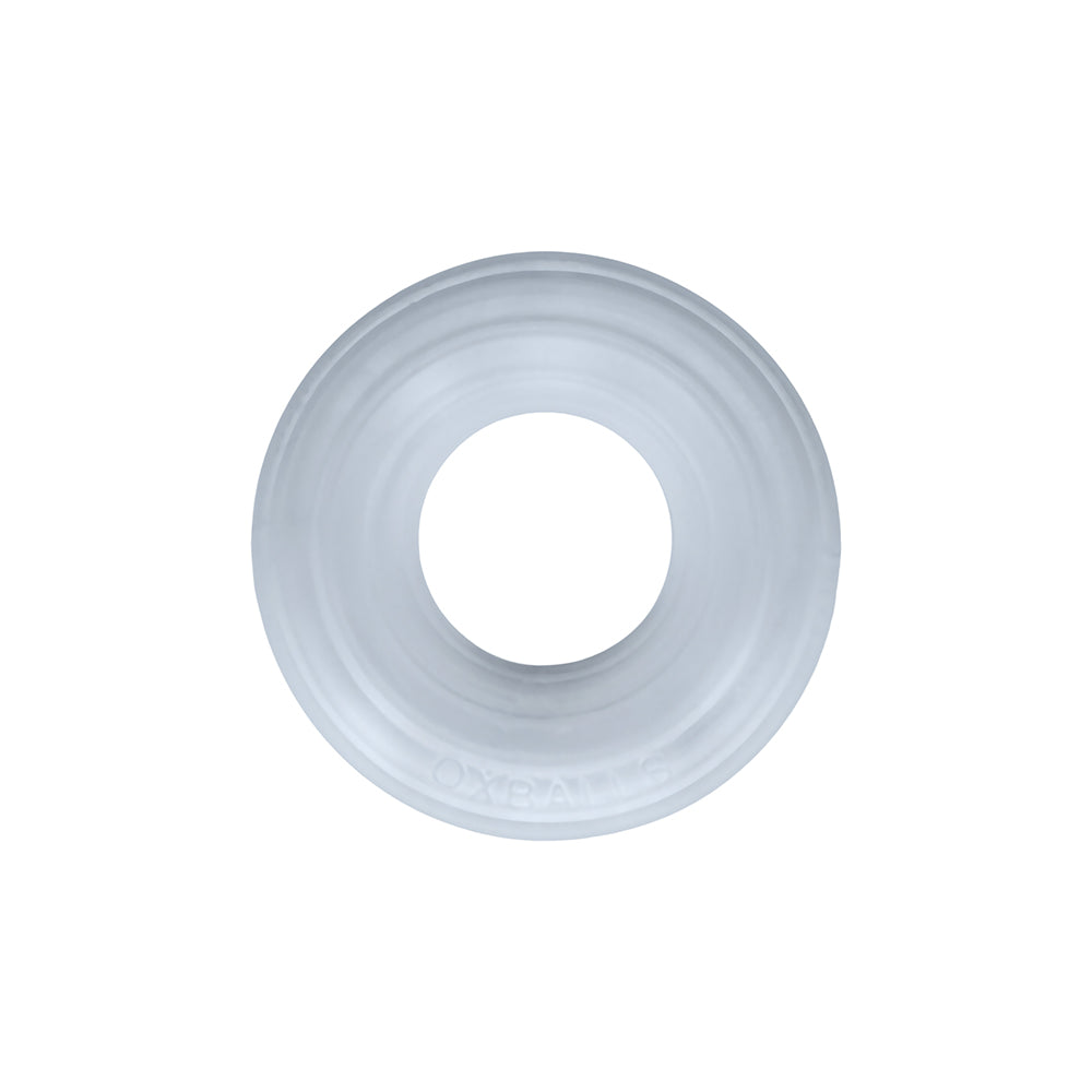 OXBALLS - HUNKYJUNK ROTO GROOVED GRIPPER-RIBBED COCK RING CLEAR STEAM