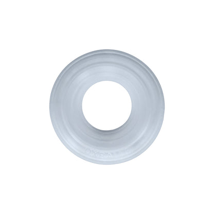 OXBALLS - HUNKYJUNK ROTO GROOVED GRIPPER-RIBBED COCK RING CLEAR STEAM