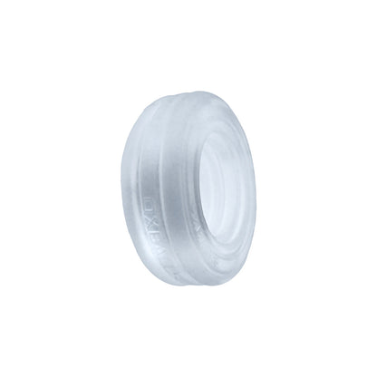 OXBALLS - HUNKYJUNK ROTO GROOVED GRIPPER-RIBBED COCK RING CLEAR STEAM