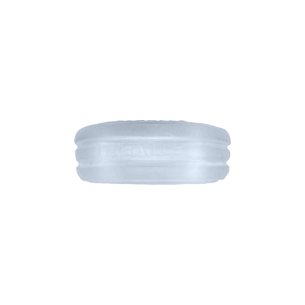 OXBALLS - HUNKYJUNK ROTO GROOVED GRIPPER-RIBBED COCK RING CLEAR STEAM
