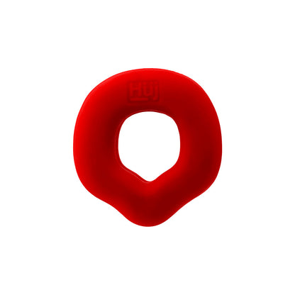 OXBALLS - HUNKYJUNK FIT GRIPS 2-PACK ERGO-FIT COCK RINGS BLACK/RED