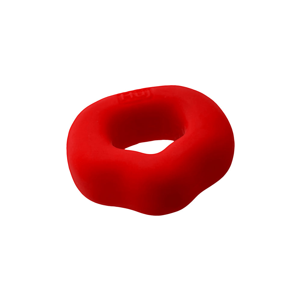 OXBALLS - HUNKYJUNK FIT GRIPS 2-PACK ERGO-FIT COCK RINGS BLACK/RED