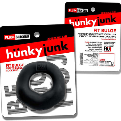 OXBALLS - ANEL PÉNICO HUNKYJUNK FIT BULGE HUNG-STYLE PRETO FUME