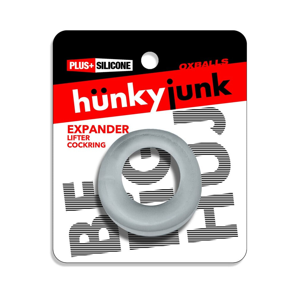 OXBALLS - HUNKYJUNK SLIMMER SCOOP-STYLE COCK RING, CLEAR STEAM