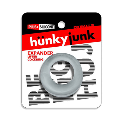 OXBALLS - HUNKYJUNK SLIMMER SCOOP-STYLE COCK RING, CLEAR STEAM