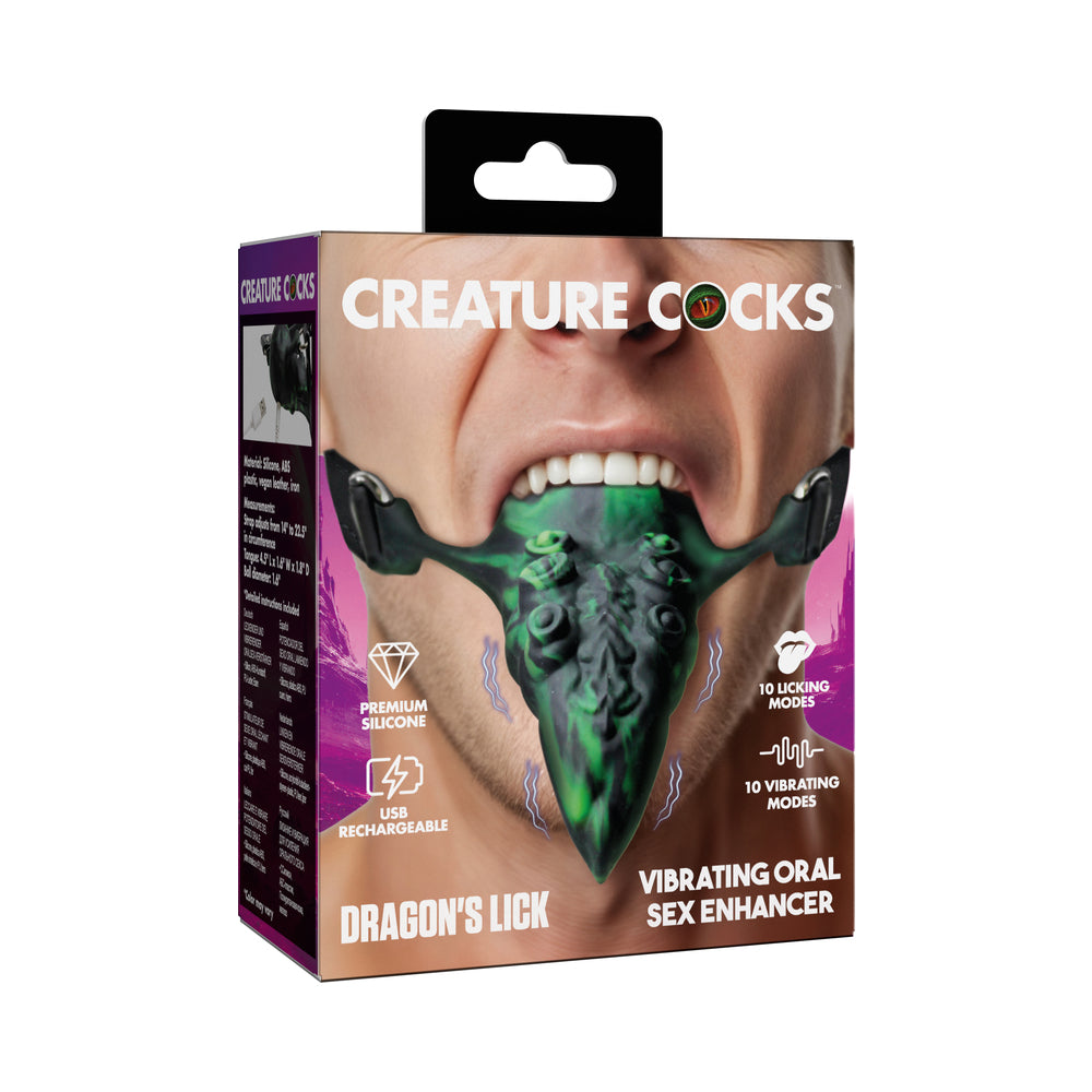 XR BRANDS - CREATURE COCKS DRAGON'S LICK ESTIMULANTE ORAL VIBRATÓRIO