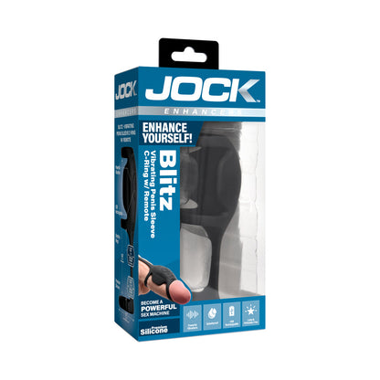 CURVE NOVELTIES - JOCK ENHANCERS BLITZ MANGA VIBRATÓRIA PARA PENIS COM ANEL E COMANDO