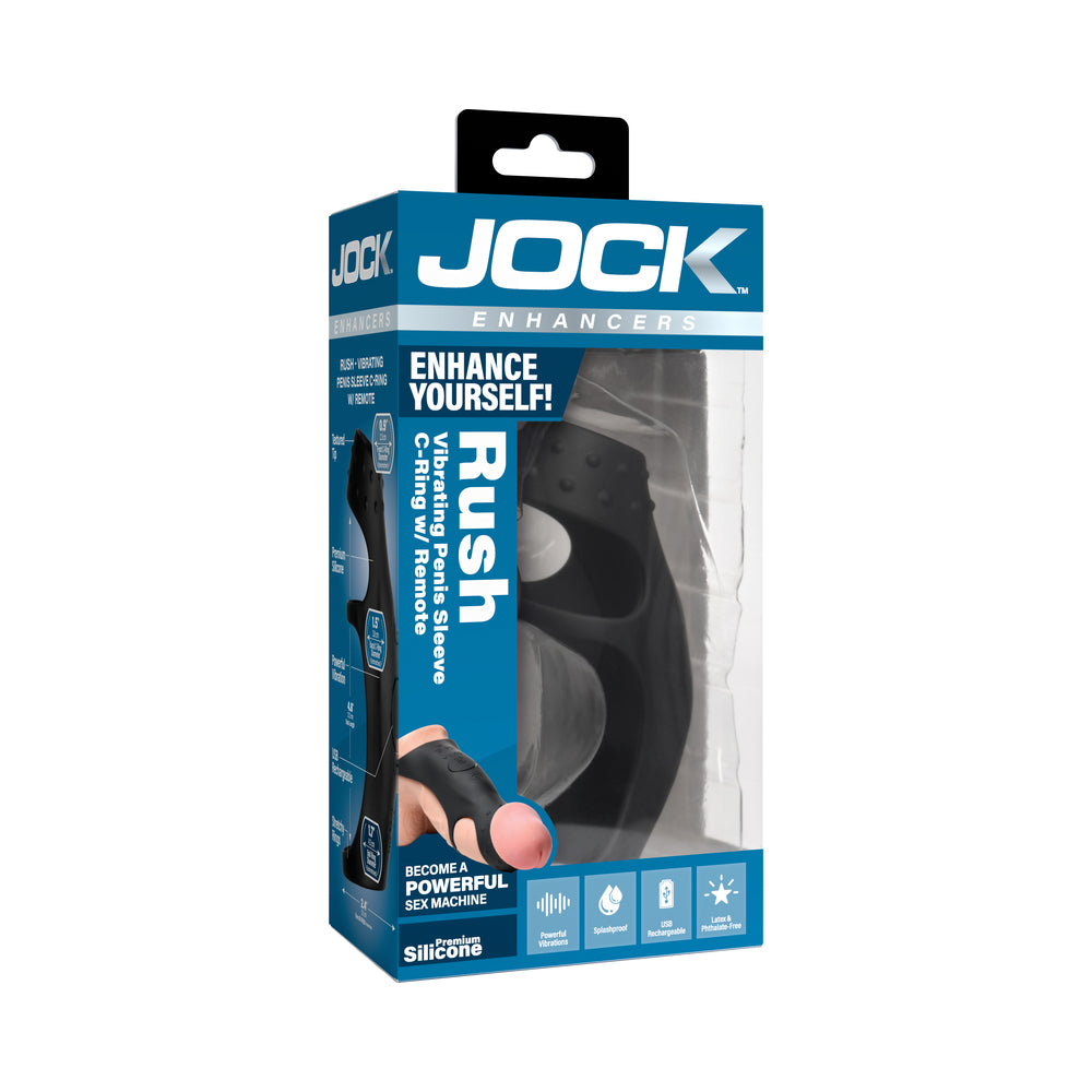 CURVE NOVELTIES - JOCK ENHANCERS RUSH VIBRATING PENIS SLEEVE C-RING COM COMANDO