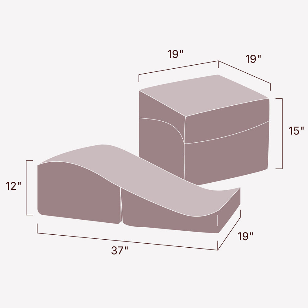 LIBERATOR - ALMOFADA DE POSICIONAMENTO SEXUAL FLIP RAMP COM CAPA LUSH GREY