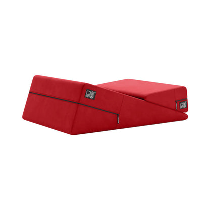LIBERATOR - CONJUNTO DE ALMOFADAS WEDGE & RAMP TAMANHO ORIGINAL DÉCOR VELUDO VERMELHO