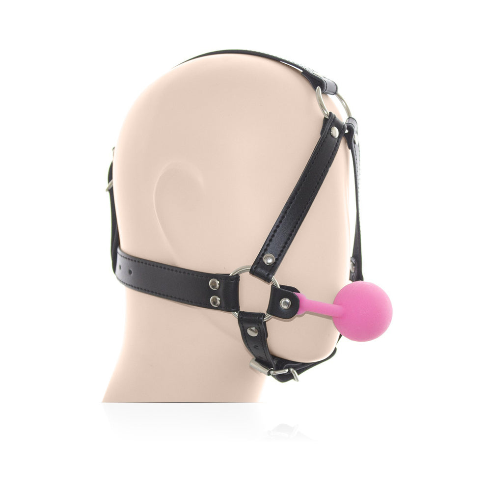 PLE'SUR - FACE HARNESS BALL GAG PINK