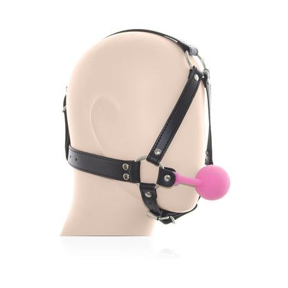 PLE'SUR - FACE HARNESS BALL GAG PINK
