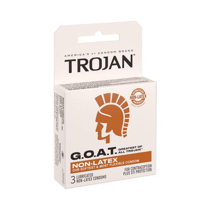 PARADISE MARKETING - TROJAN G.O.A.T. NON-LATEX SILICONE LUBRICATED 3-PACK