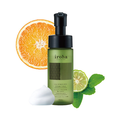 TENGA - ESPUMA DE HIGIENE ÍNTIMA IROHA BERGAMOTA E LARANJA AMARGA 150 ML.