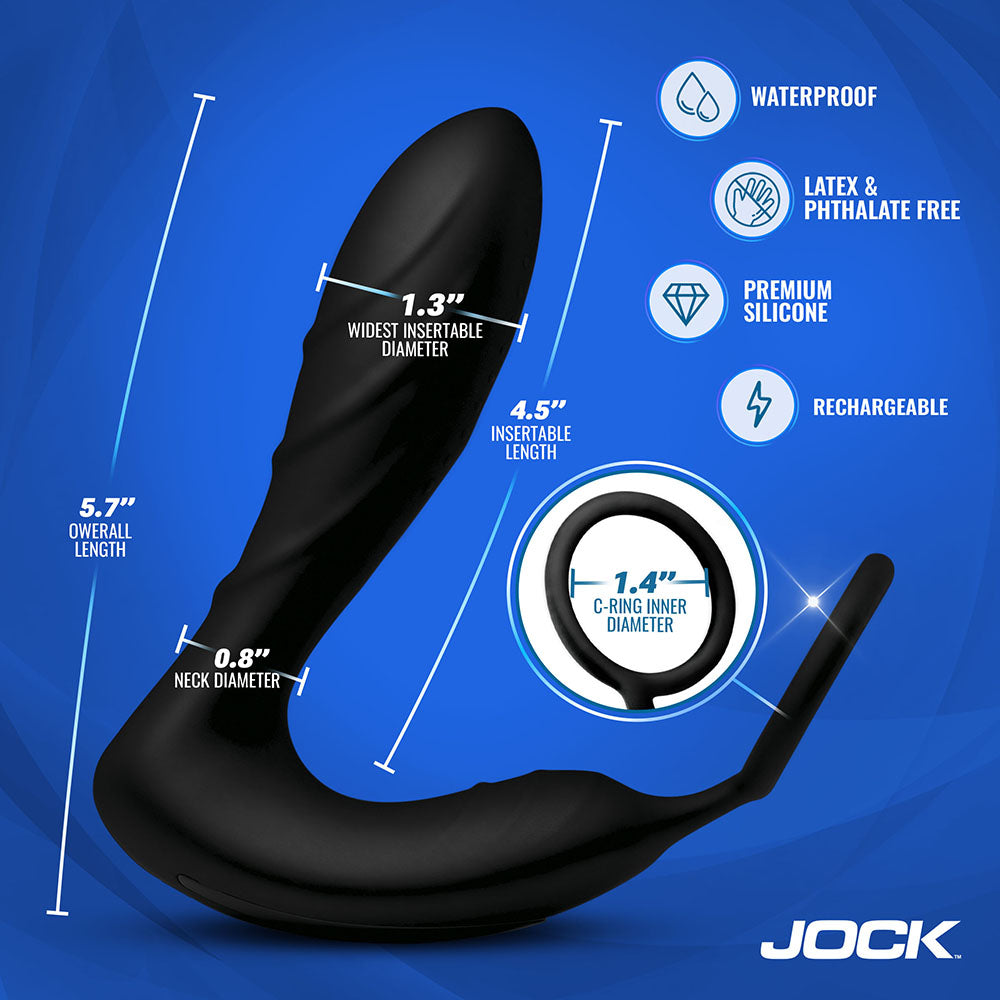 CURVE NOVELTIES - JOCK ELECTRO SHOCKWAVE E-STIM ANAL PLUG WITH C-RING