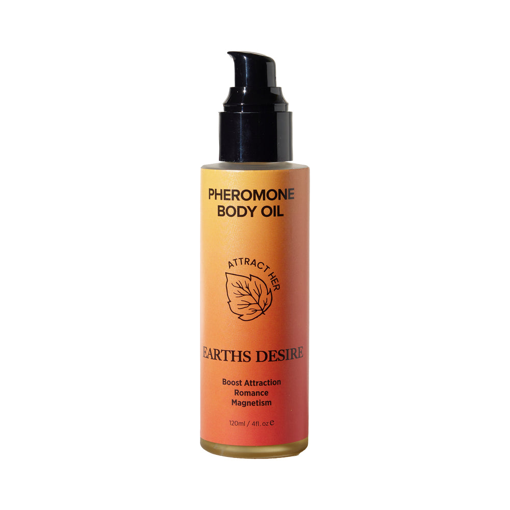 EYE OF LOVE - ÓLEO CORPORAL COM FEROMONAS ATTRACT HER EARTH'S DESIRE 4 OZ. (APLICADOR)