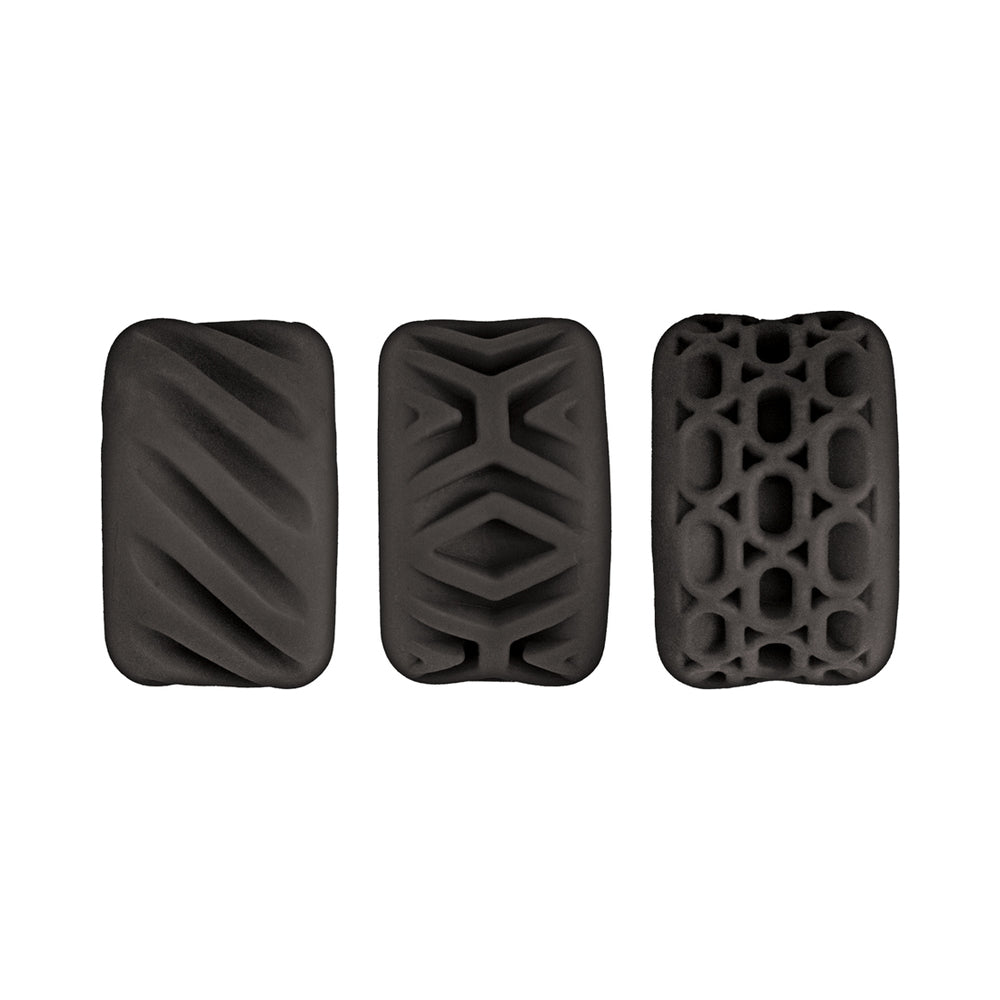 NASSTOYS - ANÉIS DE ESTIMULAÇÃO SUPER ELÁSTICOS EMBALAGEM DE 3 PRETO
