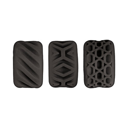 NASSTOYS - ANÉIS DE ESTIMULAÇÃO SUPER ELÁSTICOS EMBALAGEM DE 3 PRETO