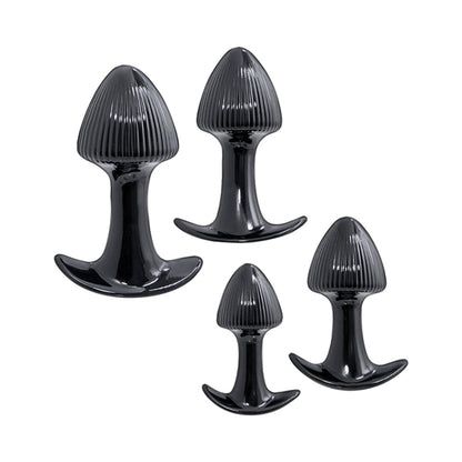 NASSTOYS - CONJUNTO DE 4 PLUGS ANAL DE TREINO WALK AROUND PRETO
