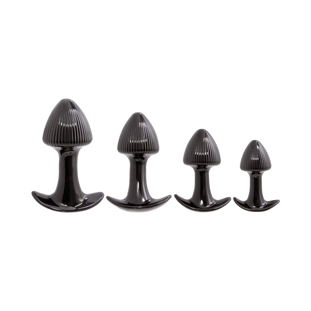 NASSTOYS - CONJUNTO DE 4 PLUGS ANAL DE TREINO WALK AROUND PRETO
