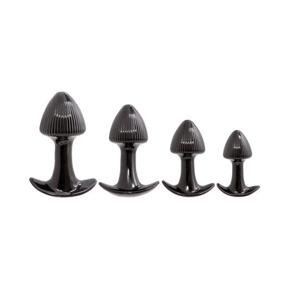 NASSTOYS - CONJUNTO DE 4 PLUGS ANAL DE TREINO WALK AROUND PRETO