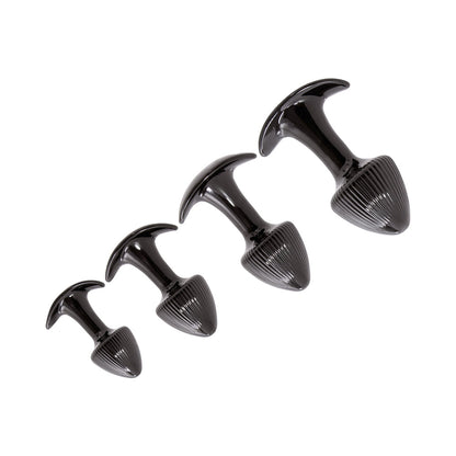 NASSTOYS - CONJUNTO DE 4 PLUGS ANAL DE TREINO WALK AROUND PRETO