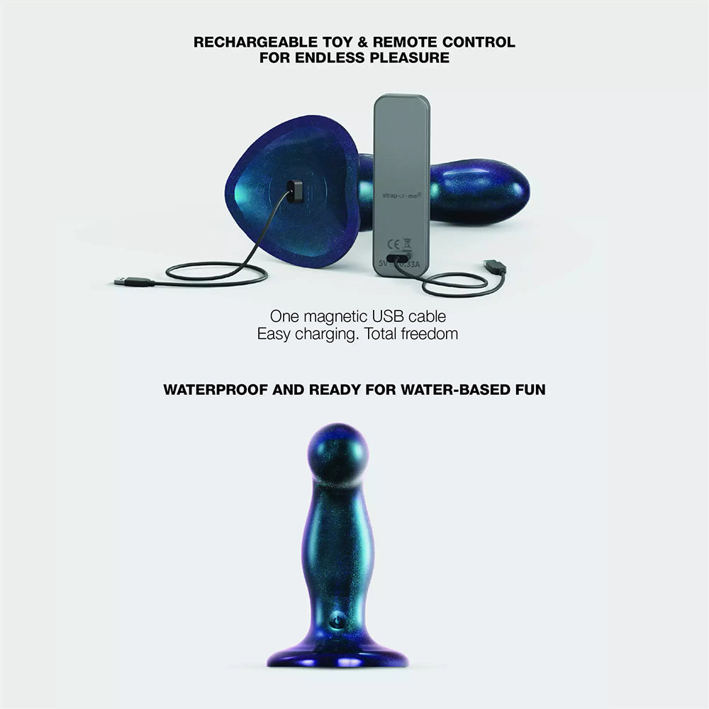 LOVELY PLANET - STRAP-ON FINGER VIBRATOR & DILDO M BLUE