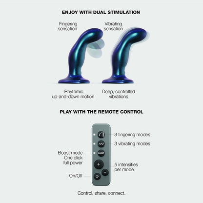 LOVELY PLANET - STRAP-ON FINGER VIBRATOR & DILDO M BLUE