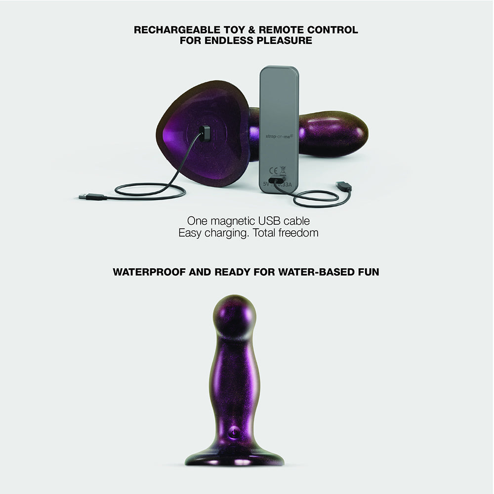 LOVELY PLANET - DILDO VIBRADOR COM CINTA E ANEL PENIANO M ROXO