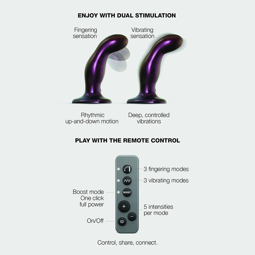 LOVELY PLANET - DILDO VIBRADOR COM CINTA E ANEL PENIANO M ROXO