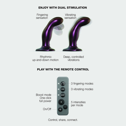 LOVELY PLANET - DILDO VIBRADOR COM CINTA E ANEL PENIANO M ROXO