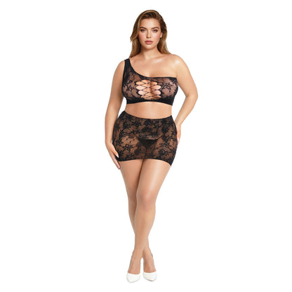 ME YOU US SIGNATURE - CONJUNTO DE 2 PEÇAS ME YOU US LACE PRETO TAMANHO QUEEN