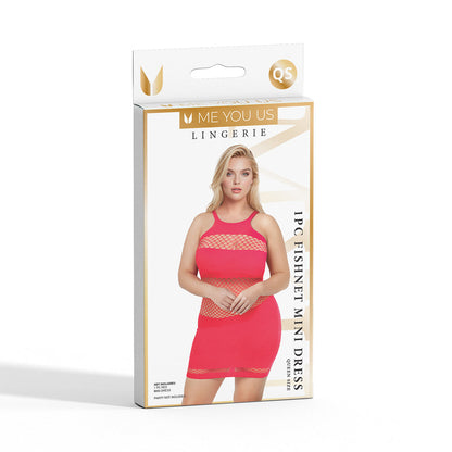 ME YOU US SIGNATURE - VESTIDO MINI EM REDE ME YOU US RED QUEEN SIZE