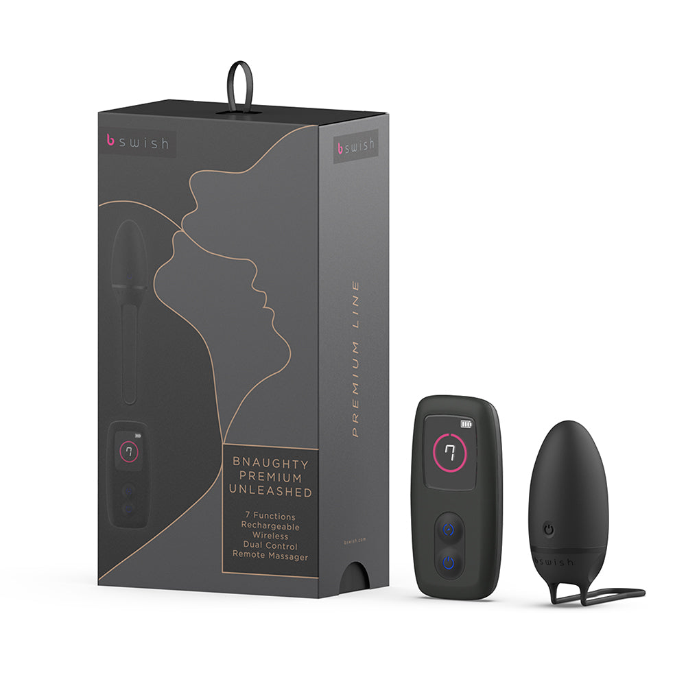 B SWISH - VIBRADOR BNAUGHTY PREMIUM UNLEASHED PRETO