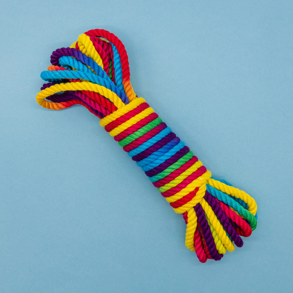 EMOJIBATOR - FUNFETTI RAINBOW BONDAGE ROPE 26.25 '