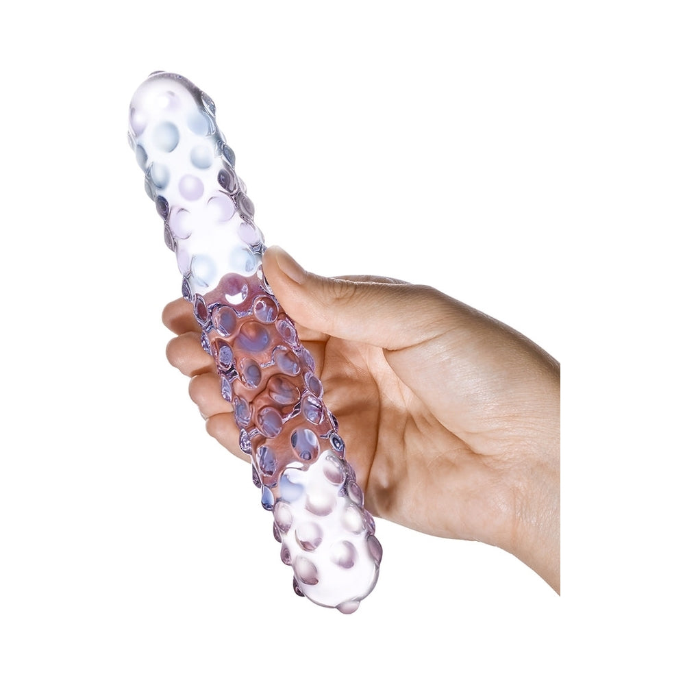 ELECTRIC EEL - DILDO NUBBY GLAS PURPLE ROSE 7 POL.
