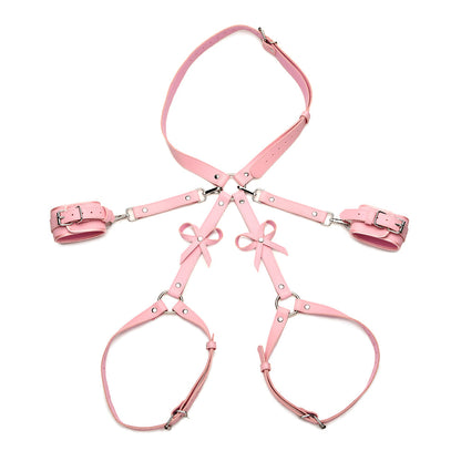 XR BRANDS - STRICT BONDAGE HARNESS WITH BOWS