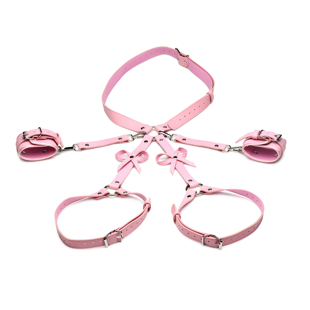 XR BRANDS - STRICT BONDAGE HARNESS WITH BOWS
