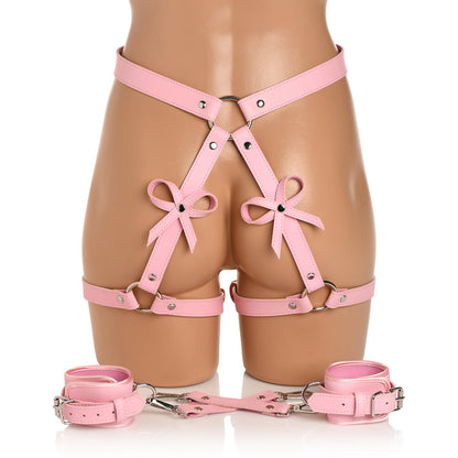 XR BRANDS - STRICT BONDAGE HARNESS WITH BOWS
