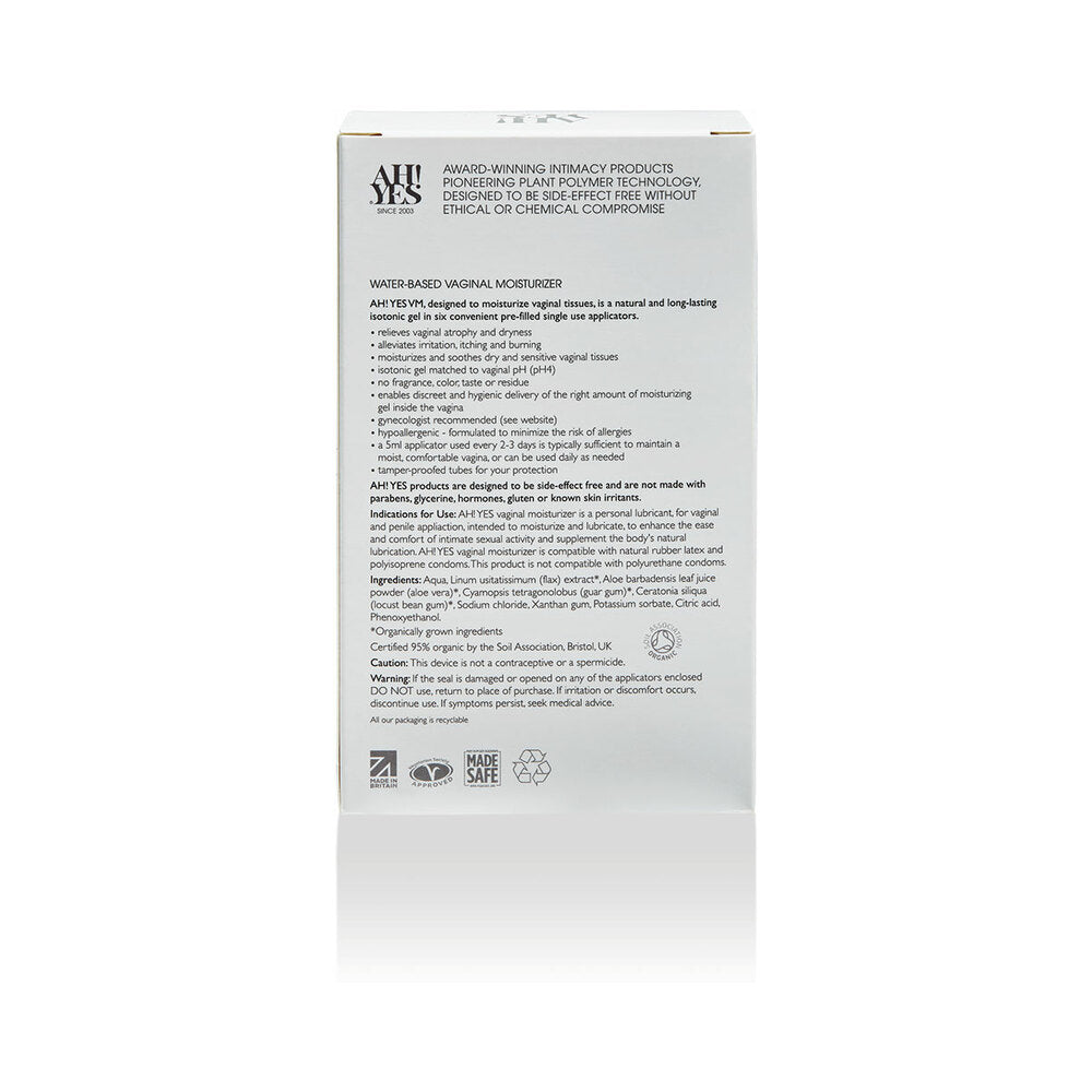 AH! YES - VM VAGINAL MOISTURIZING GEL APPLICATOR 6-PACK 0.17 OZ.