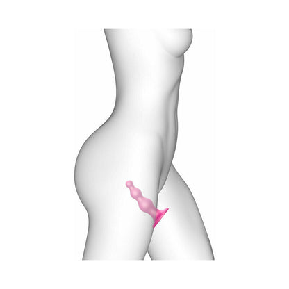 LOVELY PLANET - STRAP-ON-ME DILDO PLUG BEADS LARGE RASPBERRY