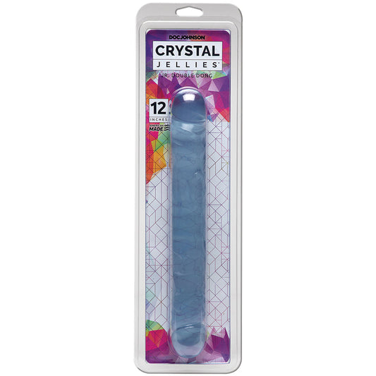 DOC JOHNSON - CRYSTAL JELLIES DOUBLE DONG CLEAR 12 IN.
