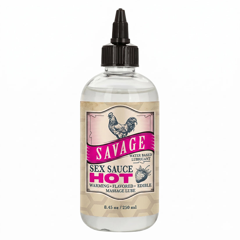 SAVAGE ME - MOLHO DE SEXO PICANTE DE MORANGO SAVAGE 250 ML.