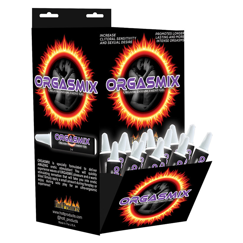 HOTT PRODUCTS - GEL DE INTENSIFICAÇÃO DE ORGASMO ORGASMIX - EXPOSITOR DE 144 PEÇAS