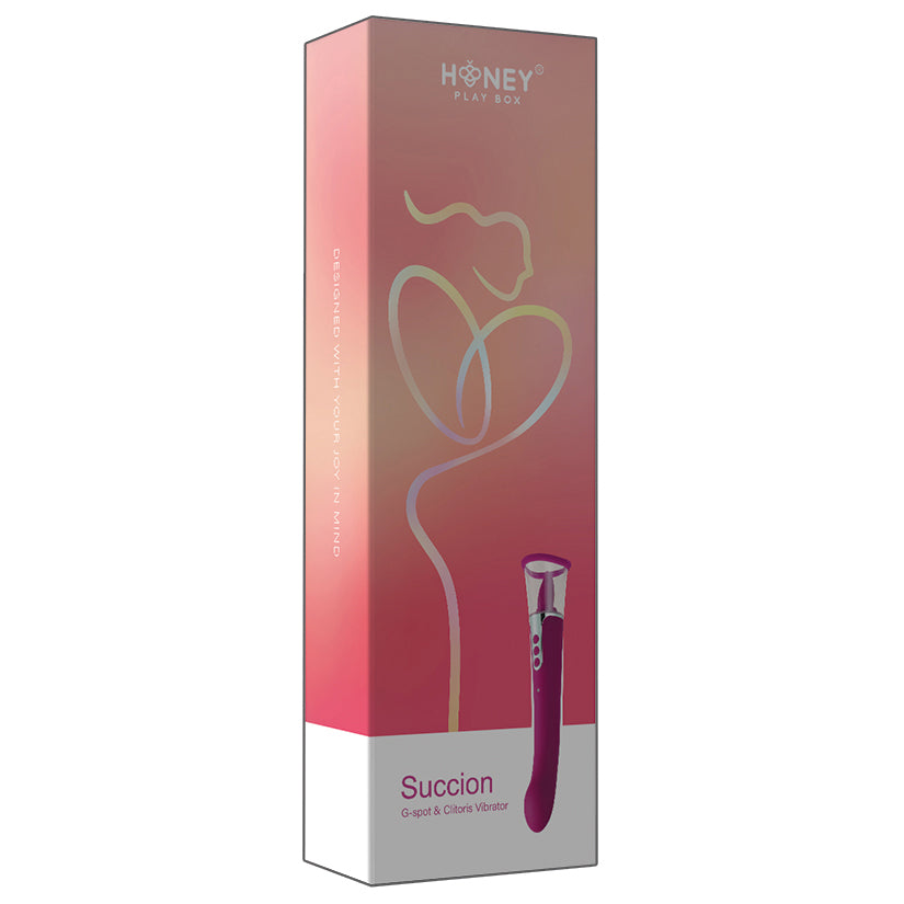HONEY PLAY BOX - SUCÇÃO 3-EM-1 ESTIMULADOR CLITORIANO VIBRADOR PONTO G VINHO